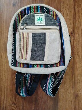 Himalayan Hemp Aztec Mini Backpack
